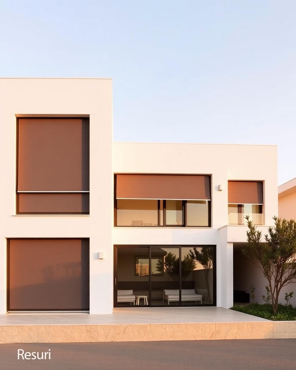 Facciata di una villa con serramenti Instafix